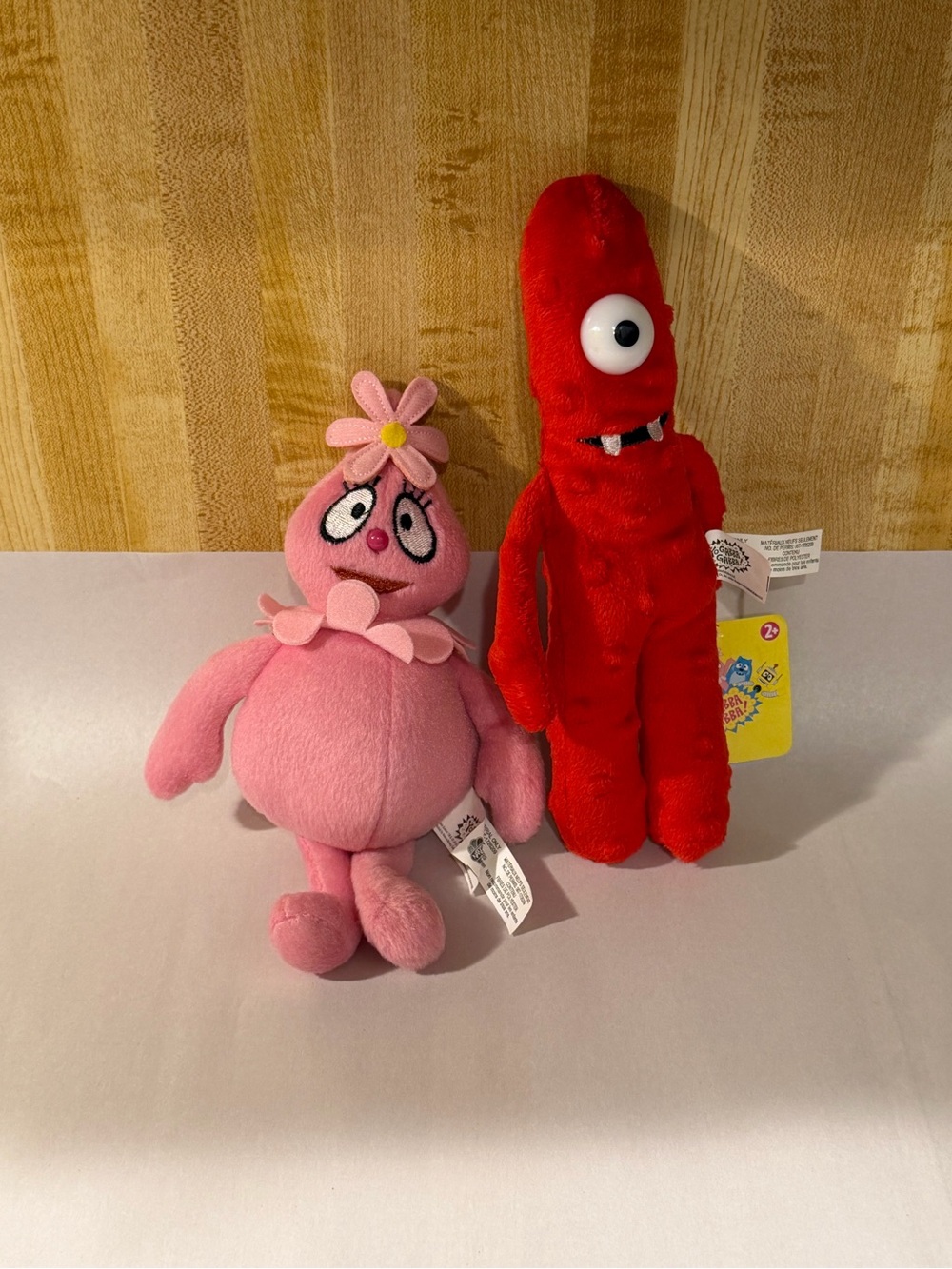 (2) Yo Gabba Gabba Foofa Plush Stuffed Animal Toy 2010